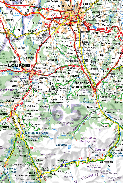 Carte régio midi-Pyrénées